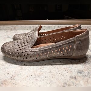 Cobb Hill Maiika Metallic Bronze Leather Perforated Slip-ons